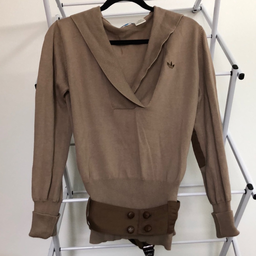 Brown Adidas Originals sweater- perfect for fall!!